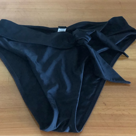 Pour Moi black India Collection high wasted tie bikkini bottoms nwot - Picture 3 of 6